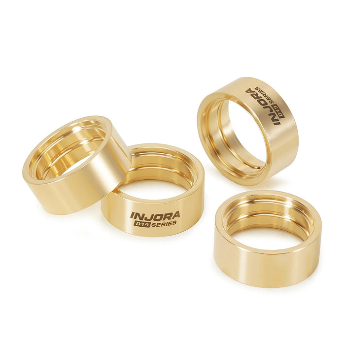 INJORA 2/4PCS D19 Wheels 10.1g Inner Clamp Rings (Messing)