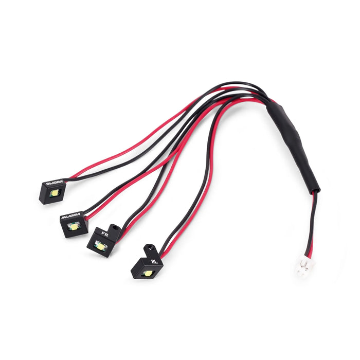 INJORA 4-LED Rock Lights Kit for Axial SCX30 1/30 (White)