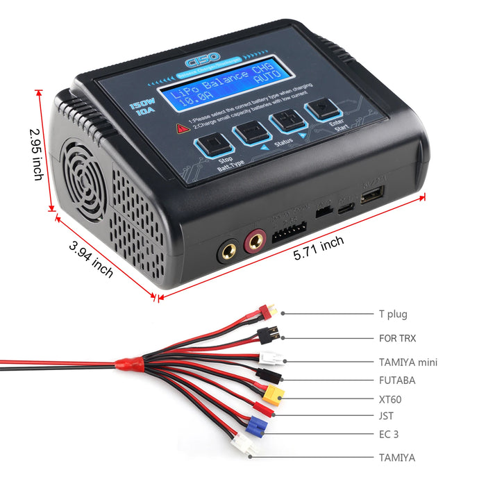 HTRC C150 AC/DC 150W 10A RC Balance Charger Discharger