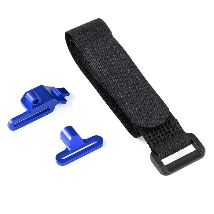 1Set Battery Fixing Mount w/ Strap for Traxxas Mini Maxx 2S 1/16 (Aluminium + nylon)