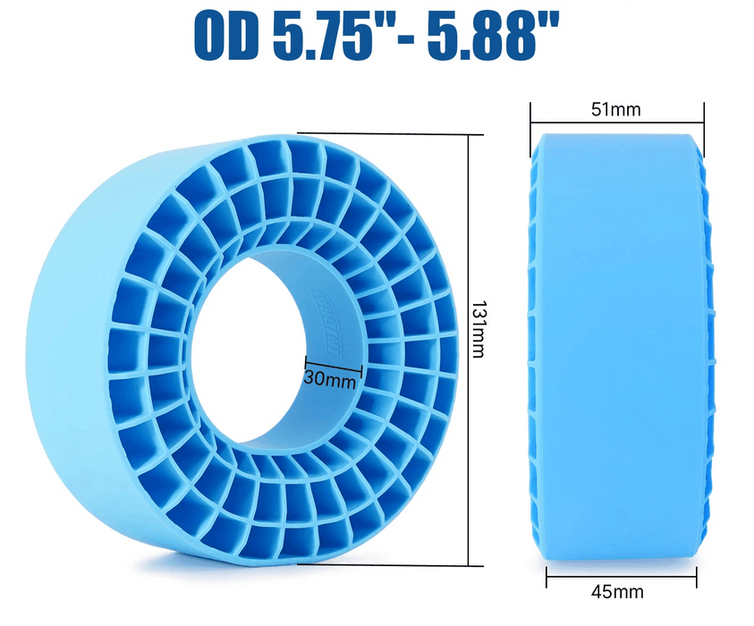 4PCS INJORA 2.2" 131x51mm Inserts en mousse pour pneus (Caoutchouc silicone)
