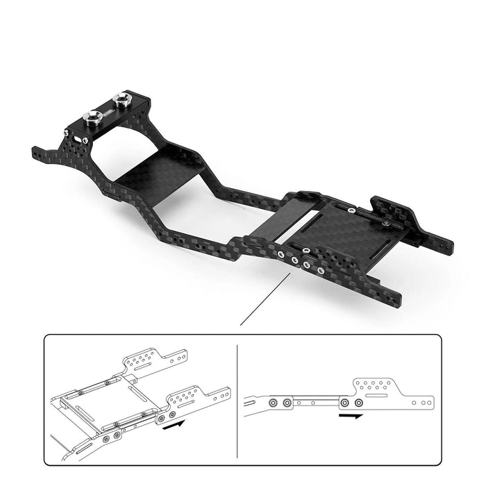 INJORA Kit de cadre châssis universel LCG pour Axial SCX24 1/24 (Koolstofvezel)