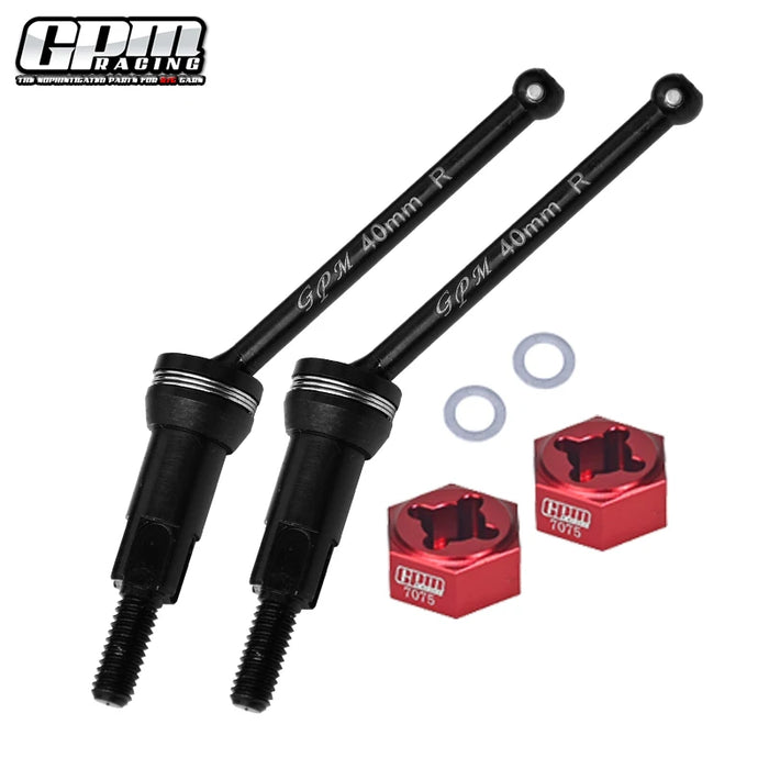GPM Rear CVD Drive Shaft 40mm & Wheel Hex for ARRMA Mojave Grom 1/16 (Steel)