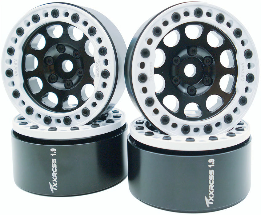 TxxRcss 4PCS 1.9" 53x26.5mm Beadlock Wheel Rims 1/10 (Alu)