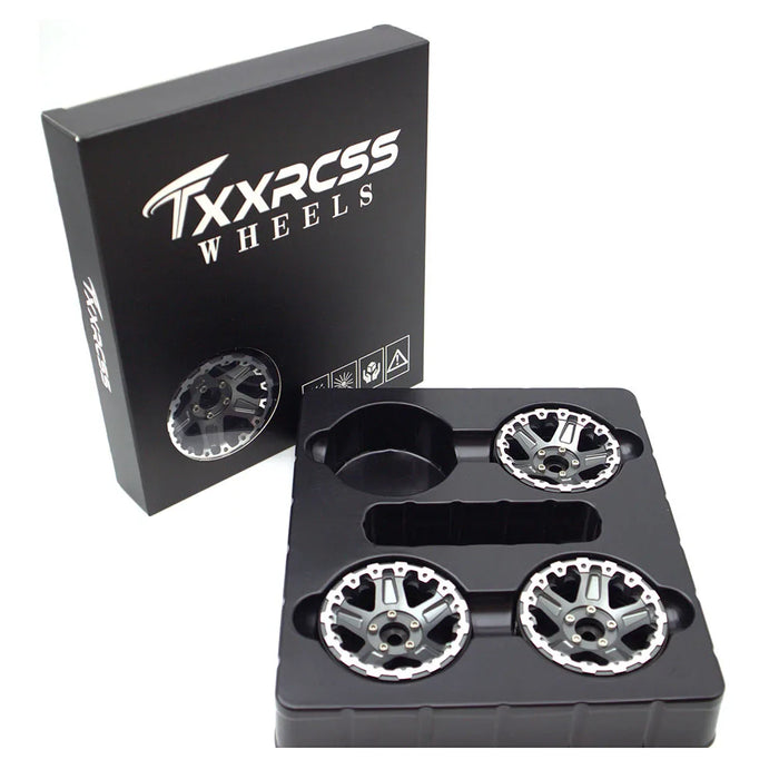 TxxRcss 4PCS 1.9" 53x26.5mm Beadlock Wheel Rims 1/10 (Alu)