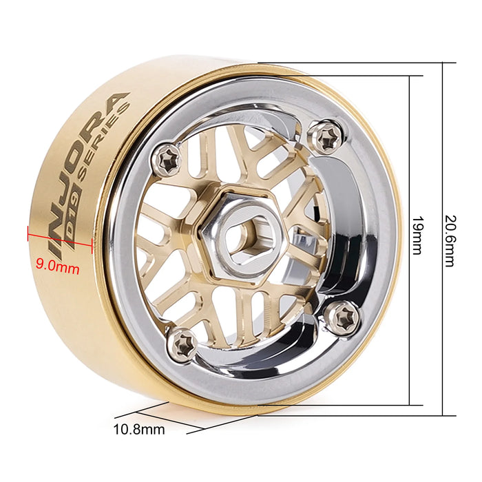 INJORA 4PCS 0.7" 19x10.8mm D19 ModuWheel Wheels 1/32