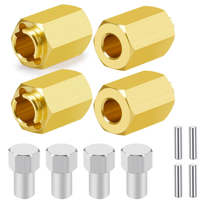 Extensions de moyeu hexagonal de roue 7mm 4/5/6/7/10mm pour Traxxas TRX-4M 1/18 (Messing)