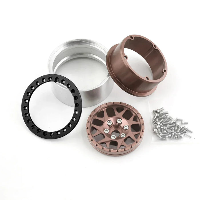 4PCS 2.2" 65x35mm 1/10 Crawler Beadlock Wheels Set (Metal)