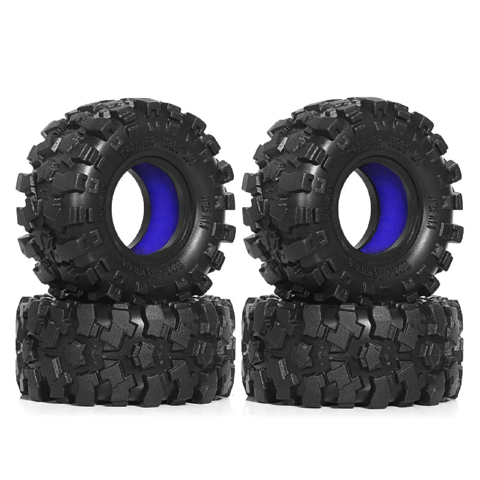 4PCS 1.0" 57x25mm 1/18 1/24 Crawler Tires (Rubber)