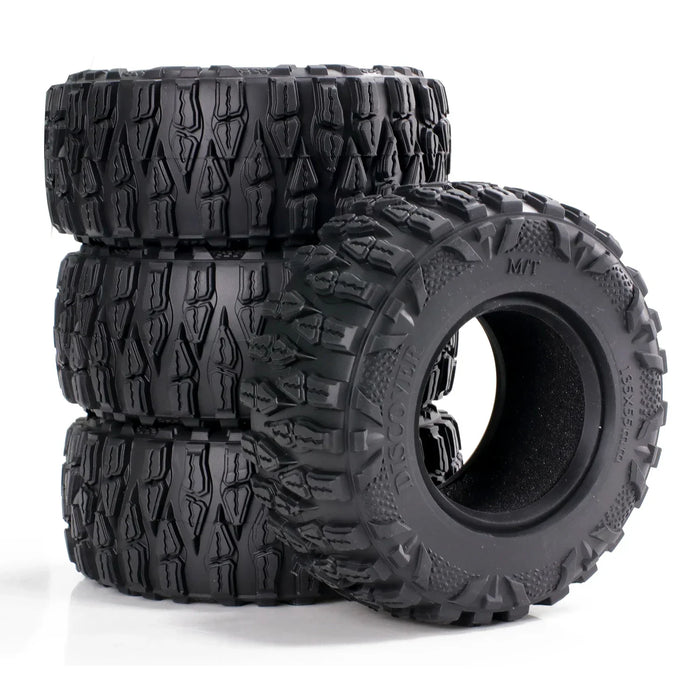 4PCS 2.6" 135x55mm 1/10 Crawler Beadlock Wheels Set (Rubber)