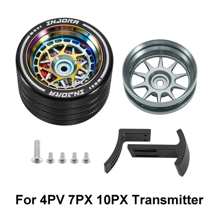 Volant INJORA pour émetteur TQI DX3 NB4 4PV 7PX 10PX (Aluminium)