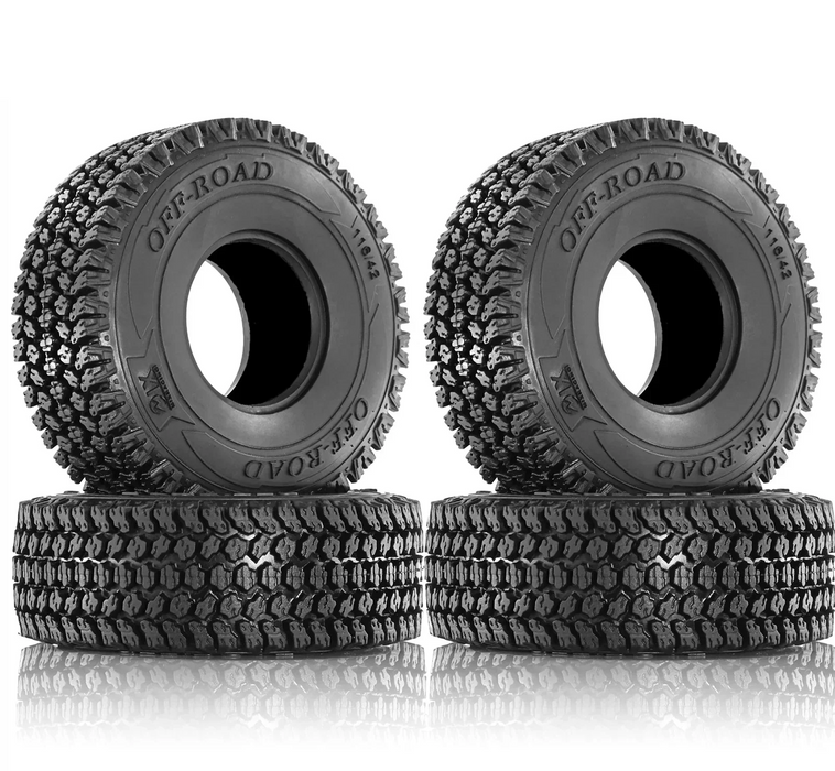 4PCS 1.9" 116x42mm 1/10 Crawler Tires (Rubber)