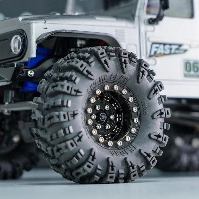 INJORA 1.3" 33.5x16.5mm 1/24 1/18 Crawler Beadlock Wheels (Brass)