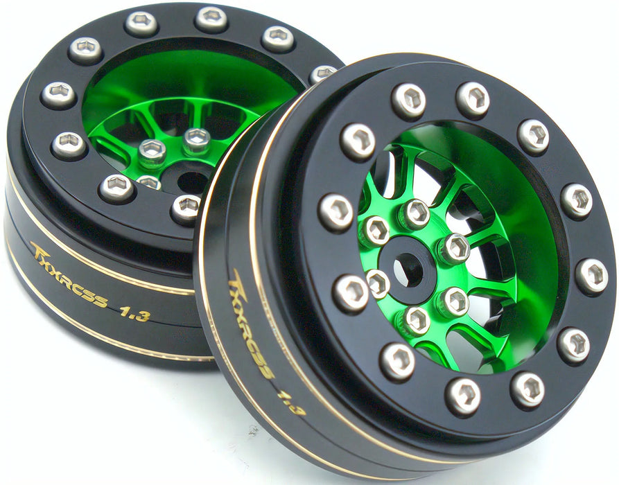 TxxRcss 4PCS 1.3" 36.8x16.5mm Beadlock Wheel Rims 1/18/24 (Alu)