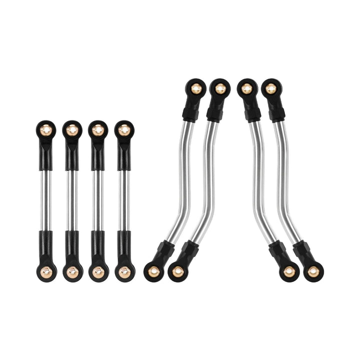 INJORA Liens de châssis à haute garde au sol pour FMS FCX24M 1/24 (RVS)