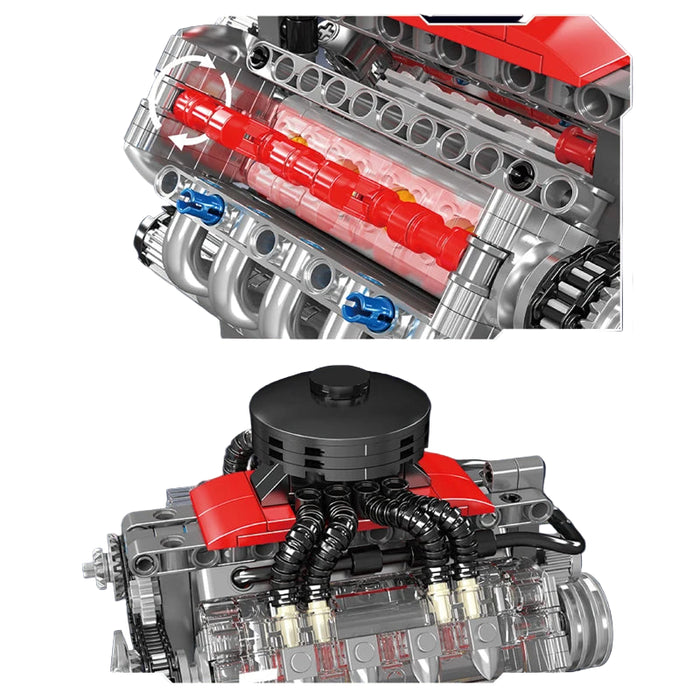 Mould King 10171 Moteur V8 LSX454 Blocs de construction (487 pièces)