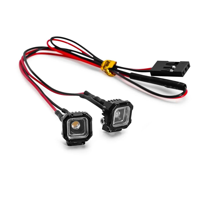 INJORA Lumières LED Carrées 1/18 1/24 (Blanc, Jaune)