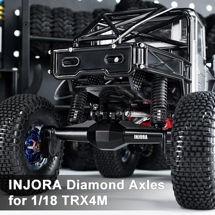 INJORA +5mm Diamond Portal Axles with Servo Mount & Links for Traxxas TRX4M 1/18