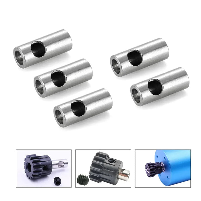 5PCS 3.175-5mm Motor Axle Change-over Shaft Adapter Motor Shaft Sleeve (Staal)
