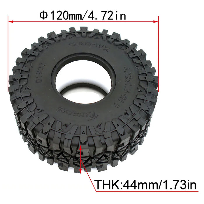 TxxRcss 4PCS 1.9" 120x44mm Soft Sticky Crawler Tires 1/10