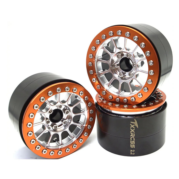 TxxRcss 4PCS 2.2" 61.5x40.5mm Beadlock Wheel Rims 1/10 (Alu)