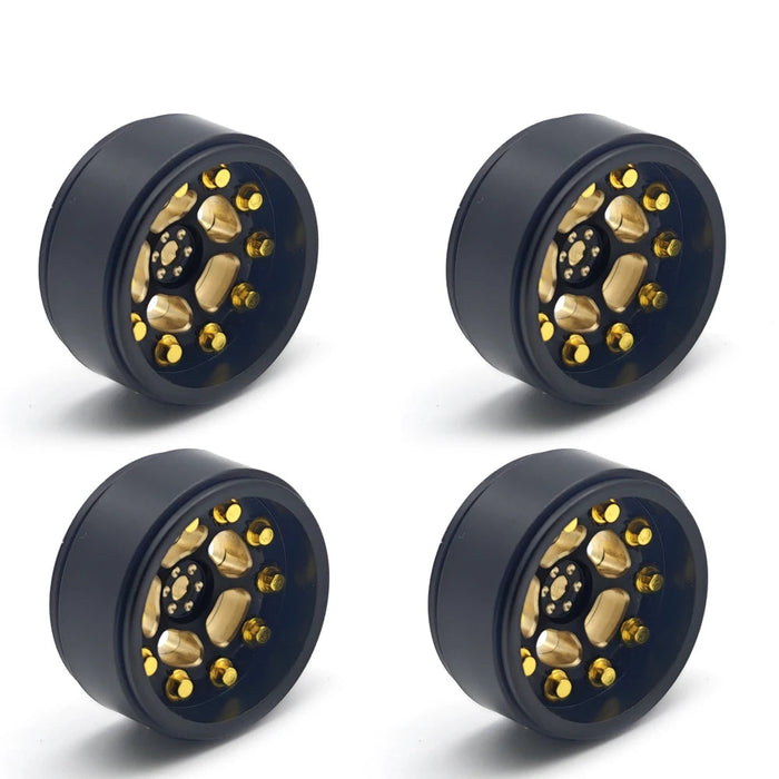4PCS 0.7'' Beadlock Wheel Rims for AXIAL SCX30 1/30 (Messing)