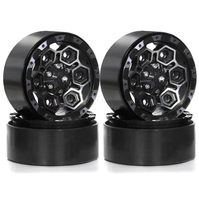 4PCS 1.9" 55x26mm 1/10 Crawler Beadlock Wheels (Metaal)