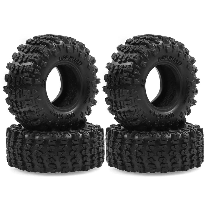 4PCS 1.3" 66x26mm 1/18 1/24 Crawler Tires (Rubber)