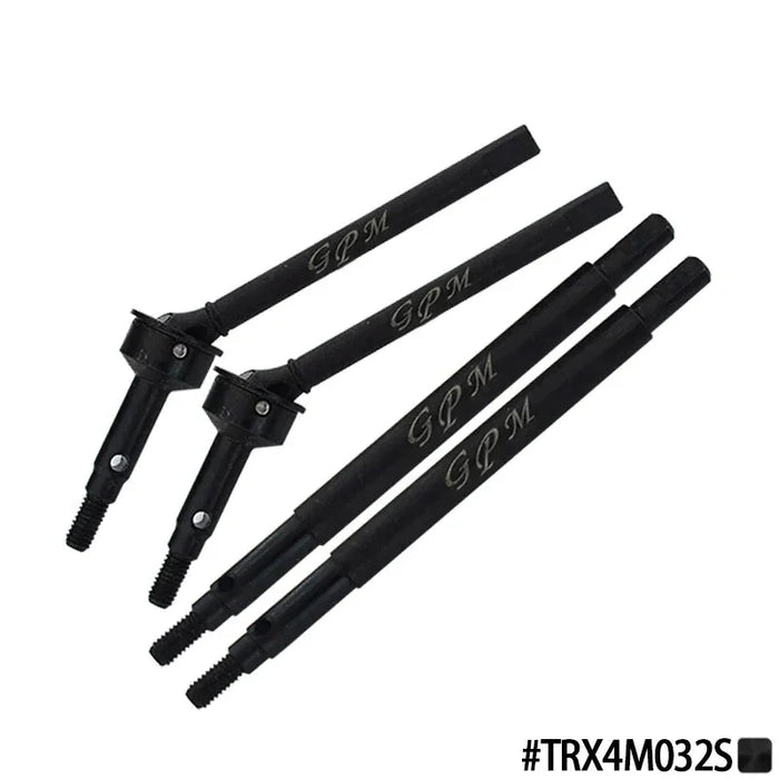 GPM Front CVD And Rear Axle Shafts Set for Traxxas TRX-4M 1/18 (Staal)
