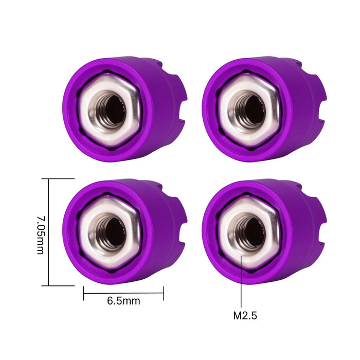 INJORA M2 M2.5 Wheel Lock Nuts with Aluminium Cap 1/24 1/18