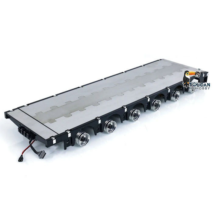 9 Axles Trailer Extendible Trailers w/ LED Lights 1/14 (Metaal) TH23522