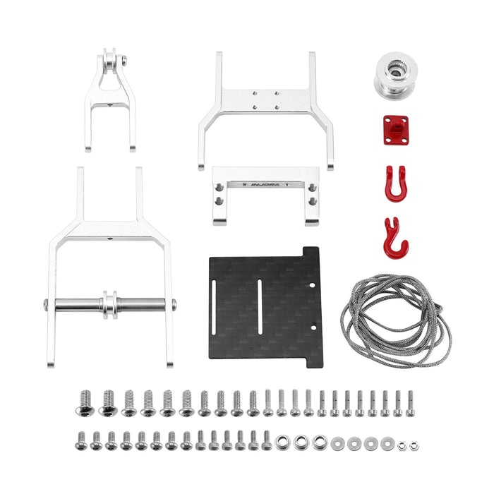 INJORA Tow Truck Crane Kit & INJS2065-360 Winch Servo for Axial SCX24 1/24