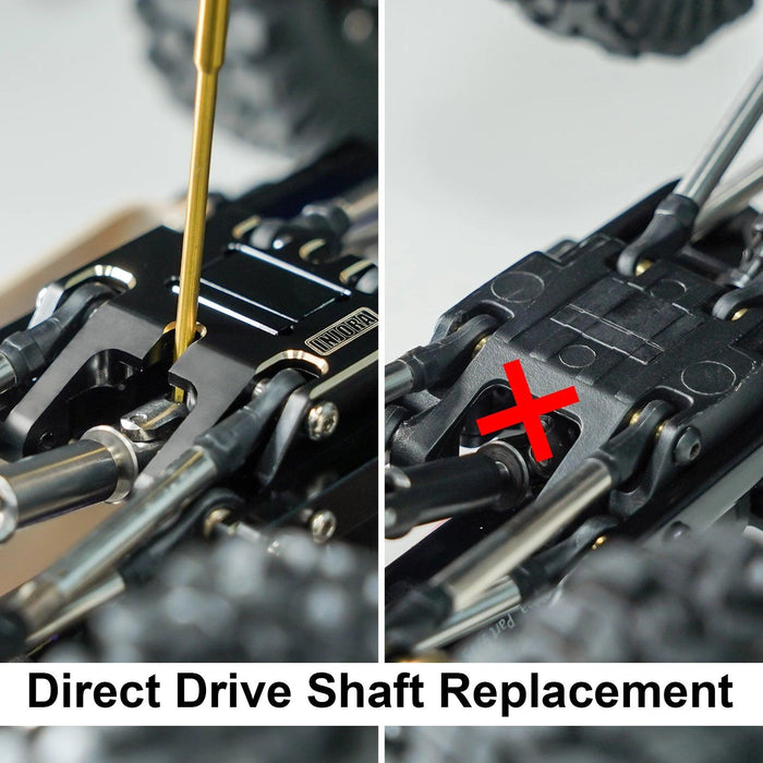 INJORA Skid Plate Transmission Mount for Traxxas TRX4M 1/18 (Brass)