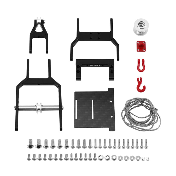 INJORA Tow Truck Crane Kit & INJS2065-360 Winch Servo for Axial SCX24 1/24
