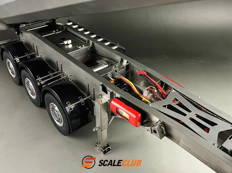 Scaleclub Hydraulic 3 Axle Dump European Body Semi-Trailer 1/14 (Metaal)