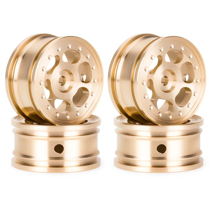 4PCS 0.7" 18x9.5mm Wheel Rims for Axial SCX30 1/30 (Messing)