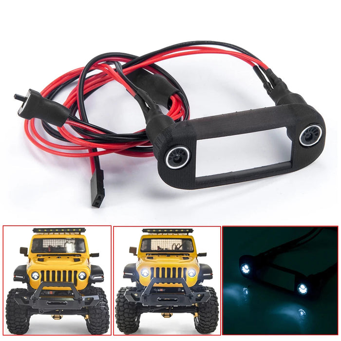 Front Petal Style LED Headlight for Axial SCX24 Jeep 1/24