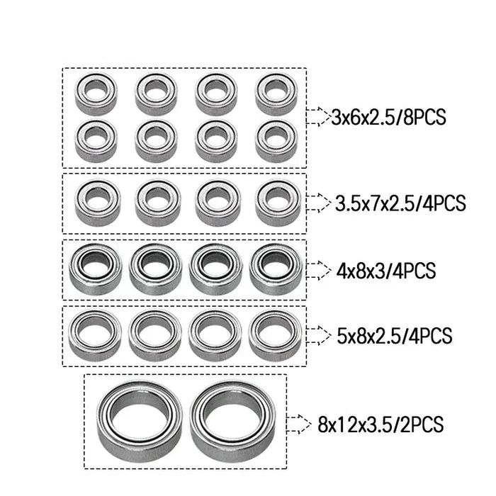 GPM Sealed Bearing Set for Traxxas TRX-4M 1/18 (Alu)