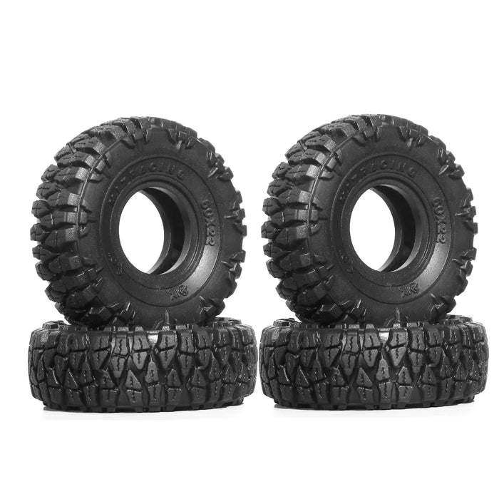 4PCS 1.0" 60x22mm 1/18 1/24 Crawler Tires (Rubber)