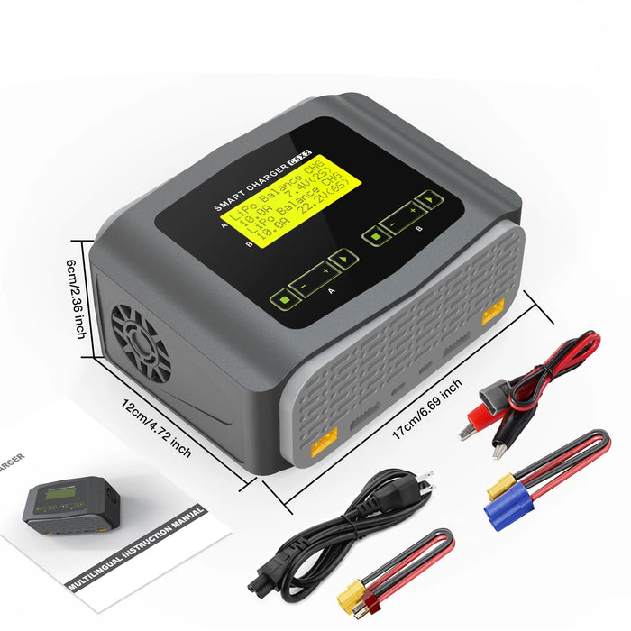 HTRC C6X2 DUO AC 150W DC 240W 10A RC Balance Charger Discharger