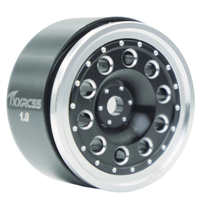 TxxRcss 4PCS 1.0" 27.5x16mm Beadlock Wheels Rims 1/24 (Alu)
