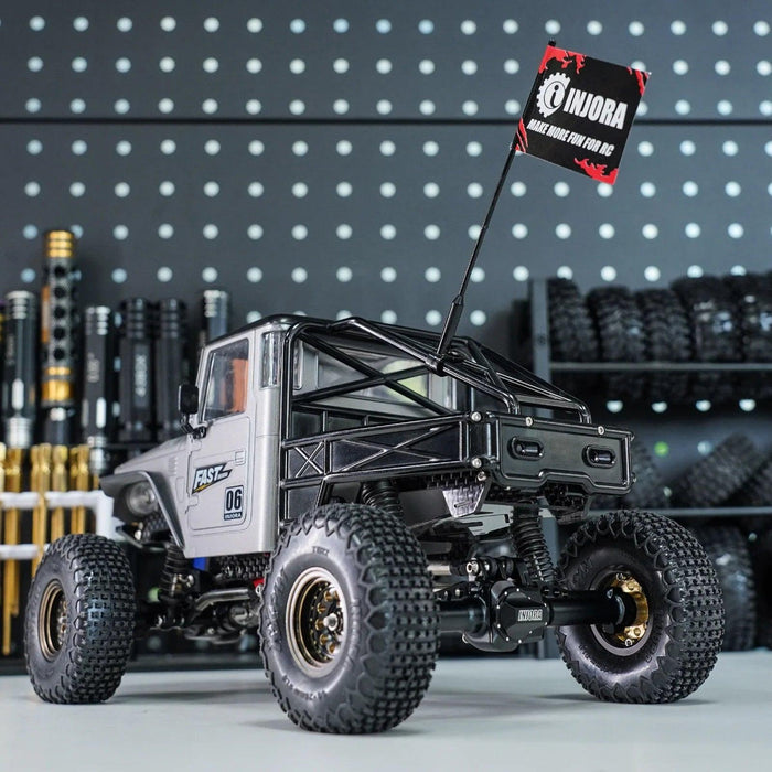 INJORA 10cm Dekorationsantenne mit Flagge 1/18 1/24