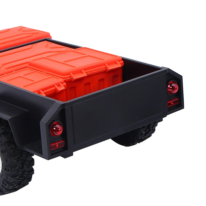 Nutzfahrzeuganhänger mit Anhängerkupplung und Aufbewahrungsbox für Traxxas TRX4M 1/18