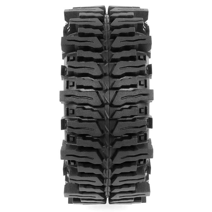 4PCS 2.2" 130x55mm 1/8 1/10 Crawler Beadlock Wheels Set (Plastic, Rubber)