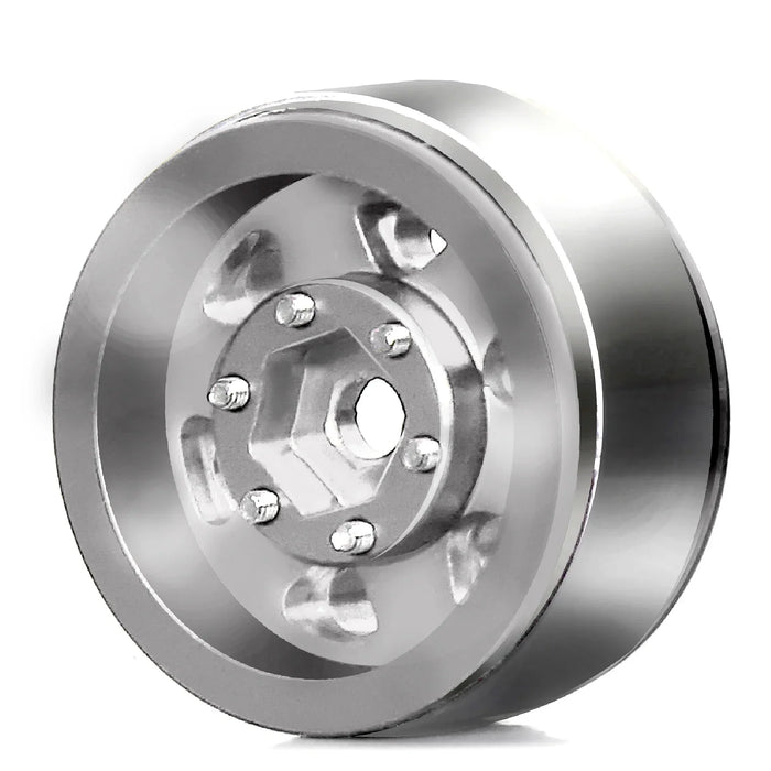 4PCS 1.0" 28x13mm 1/18 1/24 Crawler Beadlock Wheels Set (Metal)