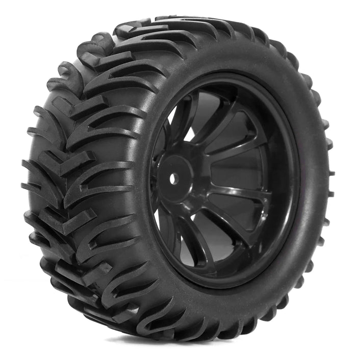 4PCS 128x58mm 1/10 Truggy Wheels Set (Plastic, Rubber)