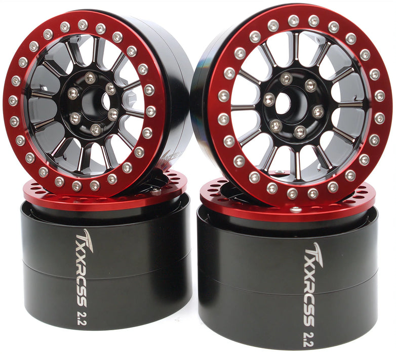 TxxRcss 4PCS 2.2" 61.5x40.5mm Beadlock Wheel Rims 1/10 (Alu)
