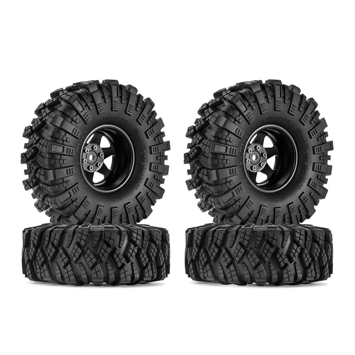 INJORA -8.9mm Offset 1.9" 53x28mm S5 Beadlock 1/10 Crawler Wheels Set