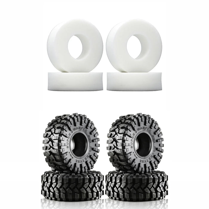 4PCS 1.9" 120x48mm 1/10 Crawler Tires (Rubber)