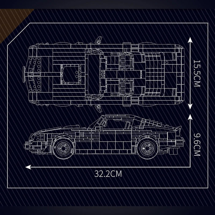 MOULD KING 10029 The Black Firebird Sports Car Model Building Blocks (1557 Pieces)